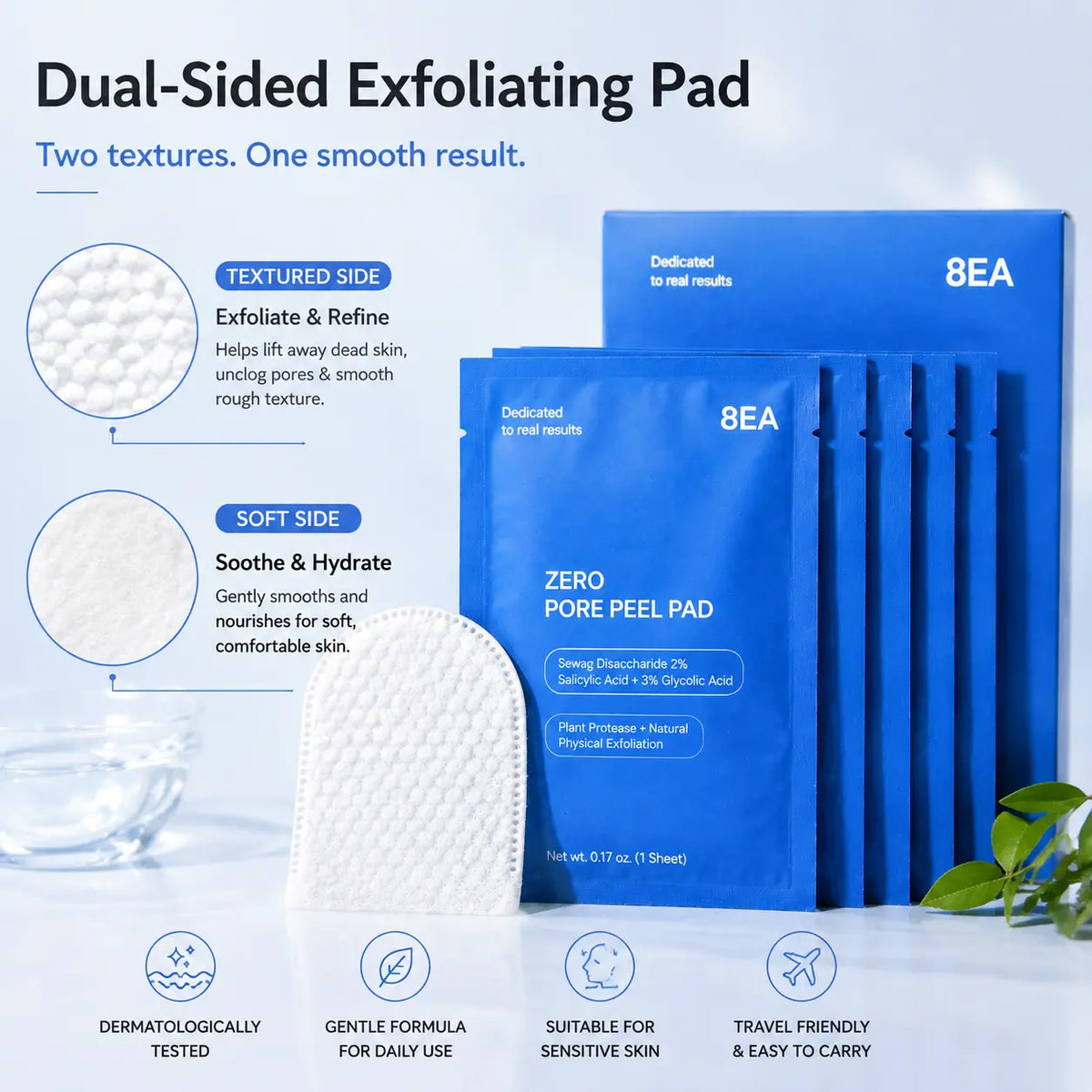 Smoothing Face & Body Exfoliating Pads