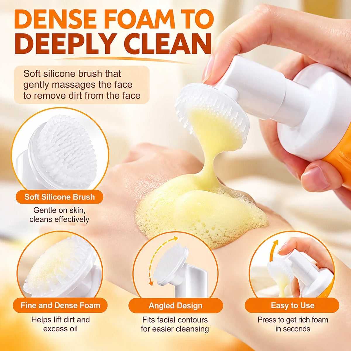 Turmeric Facial Cleansing Mousse – Gentle Daily Face Wash